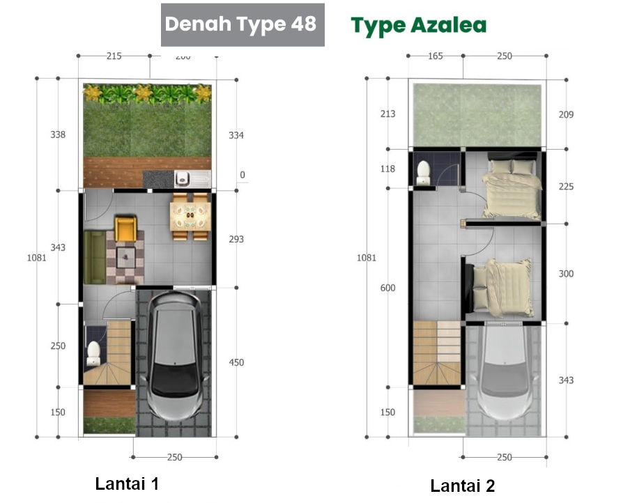 Denah Layout Rumah kpr syariah Pesona Permata Sakinah Depok 48 - RKS
