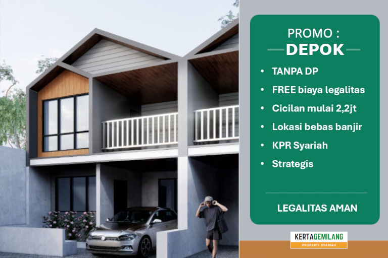 Rumah KPR Syariah DP 0 Depok - Pesona Permata Sakinah