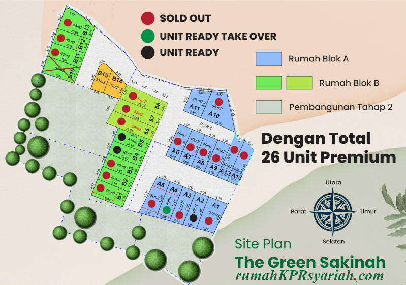 Siteplan The Green Sakinah - rumah kpr syariah