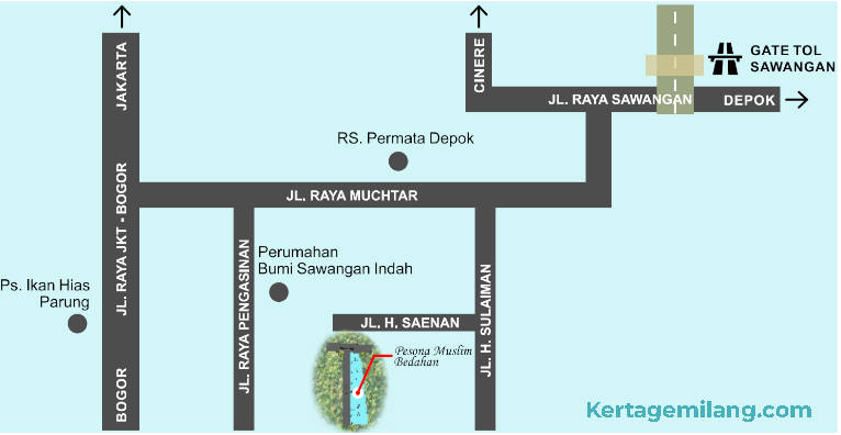 Lokasi Maps Pesona Muslim Bedahan